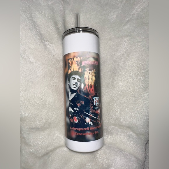 Custom Tony Montana tumbler - Picture 2 of 7